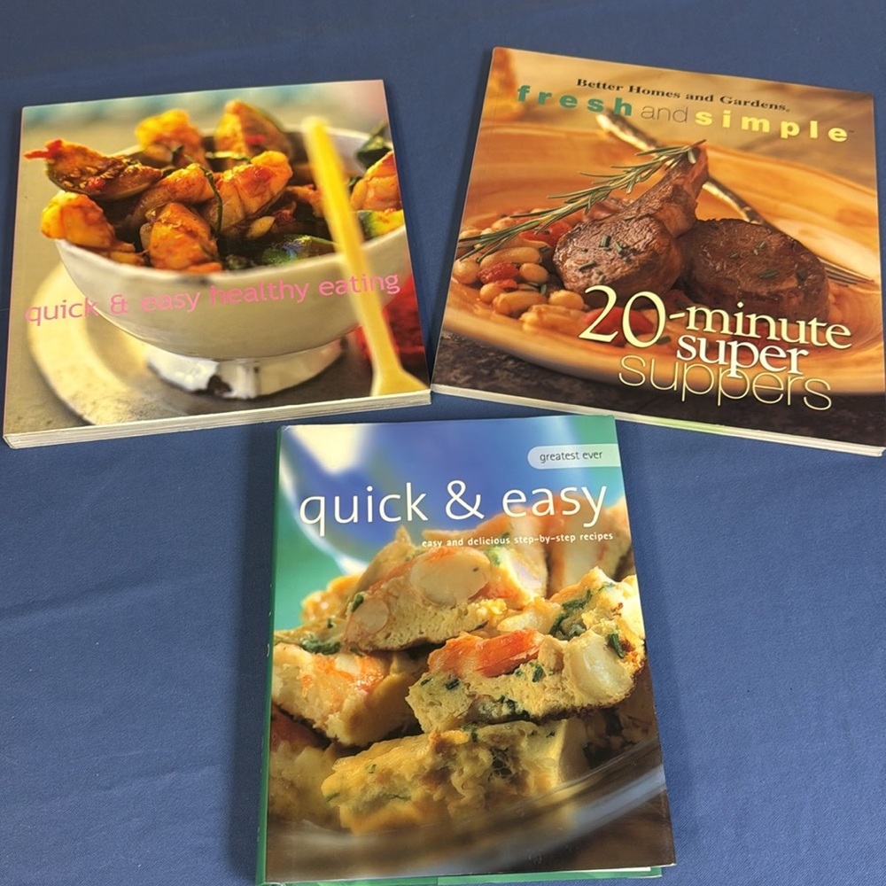 3 Cook Books -  Quick & Easy, Fresh and Simple, Quick&Easy healthy eating